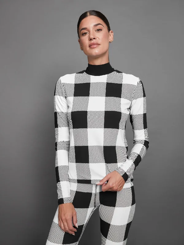 Long Sleeve Printed Base Layer - Buffalo Plaid Street