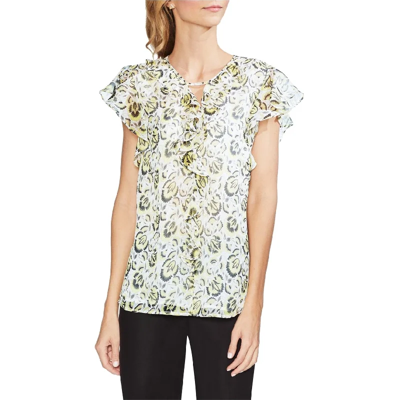 Vince Camuto Womens Flutter Sleeve Pullover Blouse Feminine Women's Style 