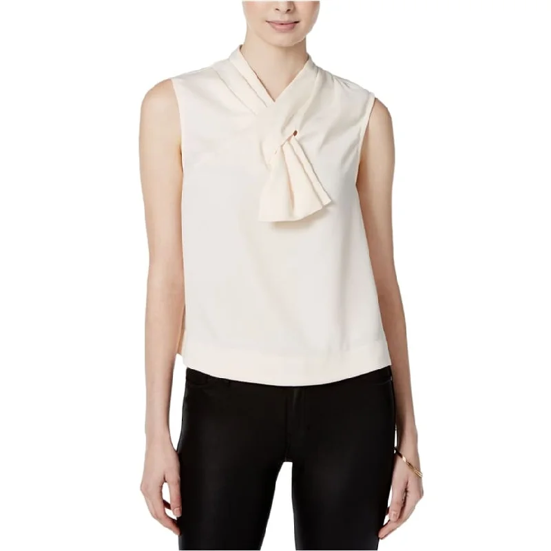 Rachel Roy Womens Sleeveless Bow Pullover Blouse Business