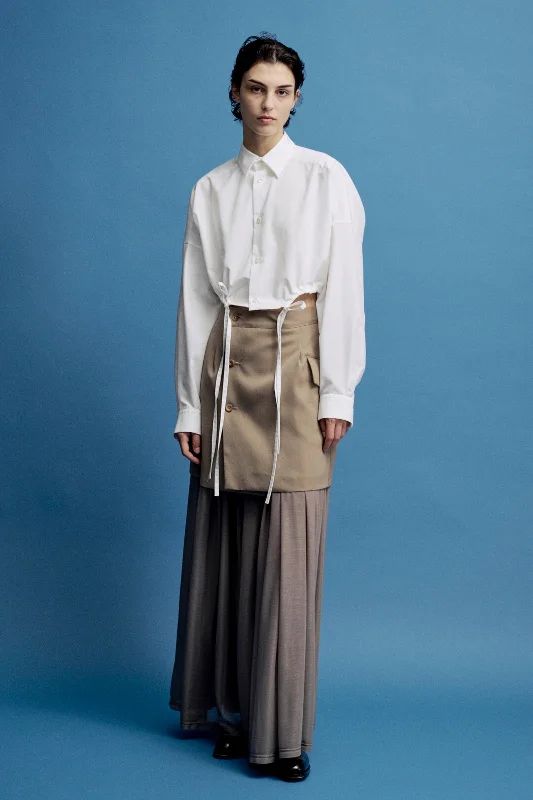 Cotton Cropped Shirt Vintage Women's 1970S 