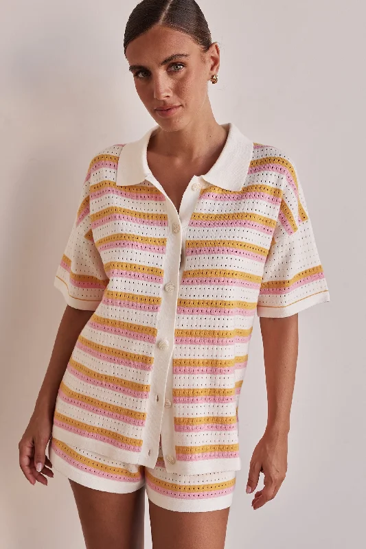 Harmony Knit Set (Cream) Monochromatic All - in - one