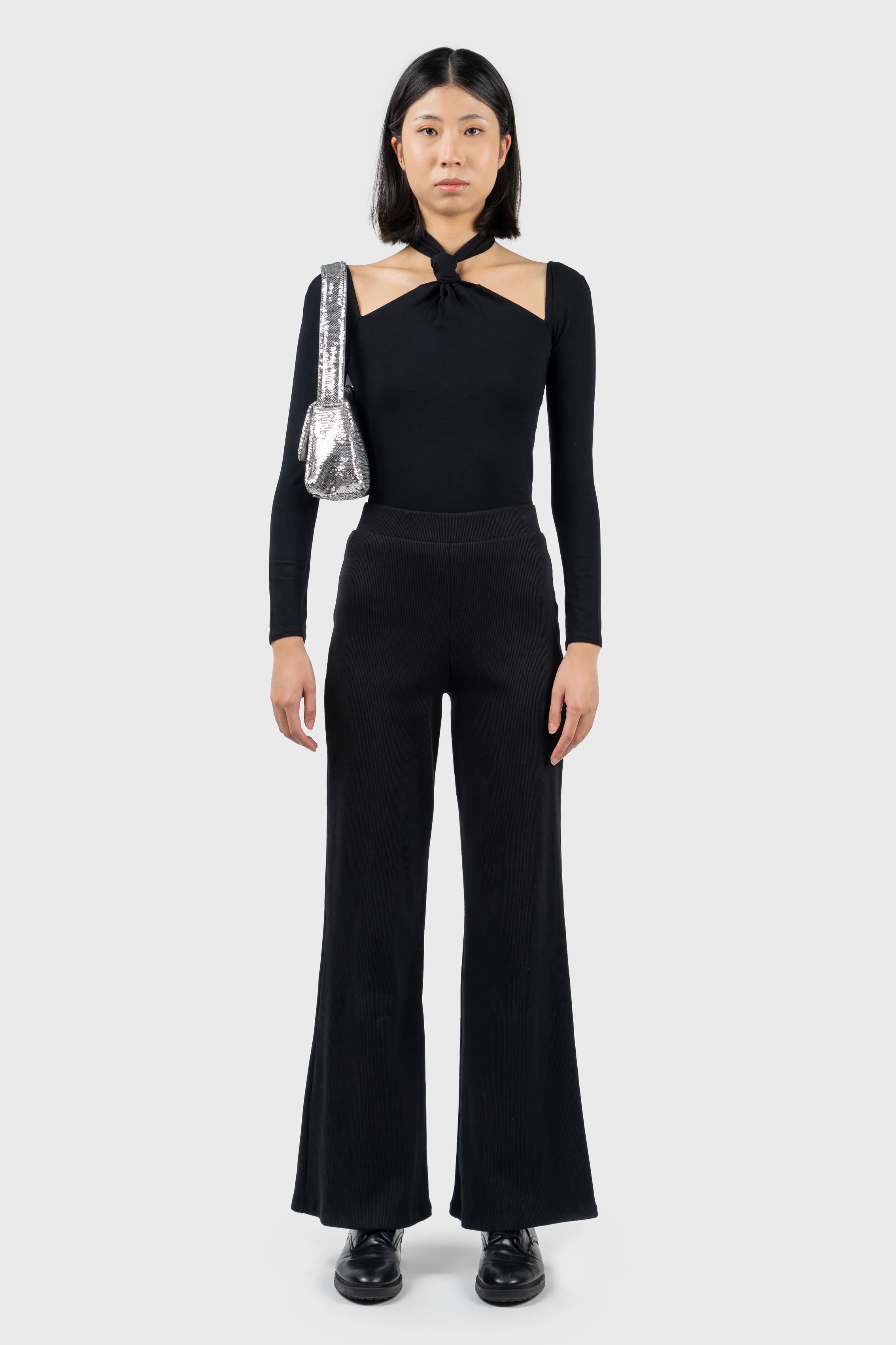 Jersey Knotted Top Hip Women's Retro