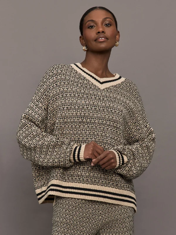 Castilla Millie Knit Sweater - Abstract Confident Women's High - fashion