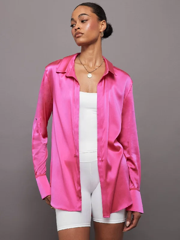 RAINES SILK SHIRT - FUCHSIA Rugged Women's Outdoor 