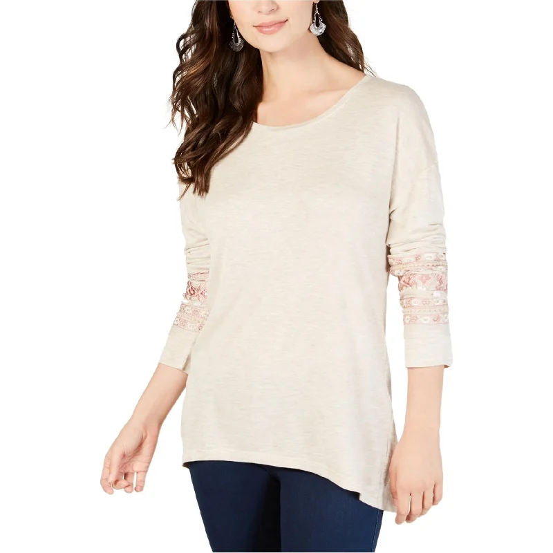 Style & Co. Womens Embroidered Pullover Blouse Modern Women's 