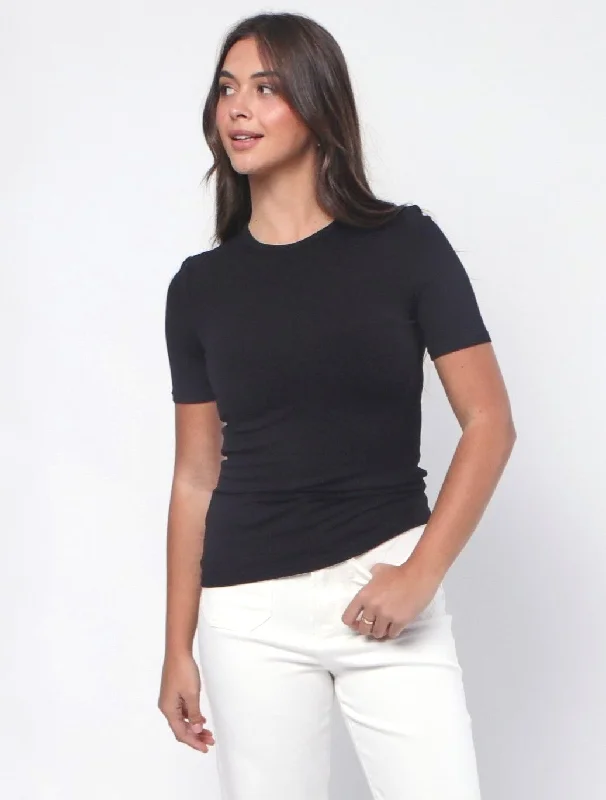 Ribbed Top - Black Artistic Women's Avant - 