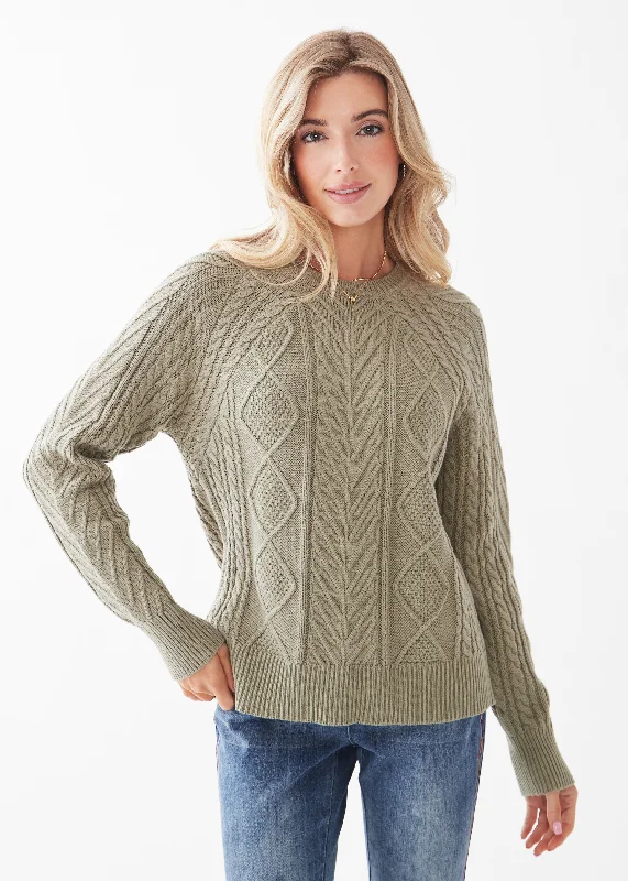 A-line Cable Raglan Sweater Street