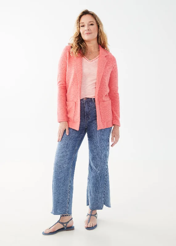 Textured Knit Blazer Cool Women's Distressed