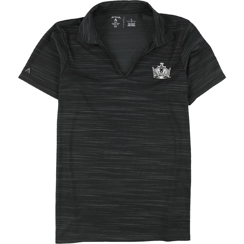 Antigua Womens LA Kings Henley Shirt, Black, Large Gym