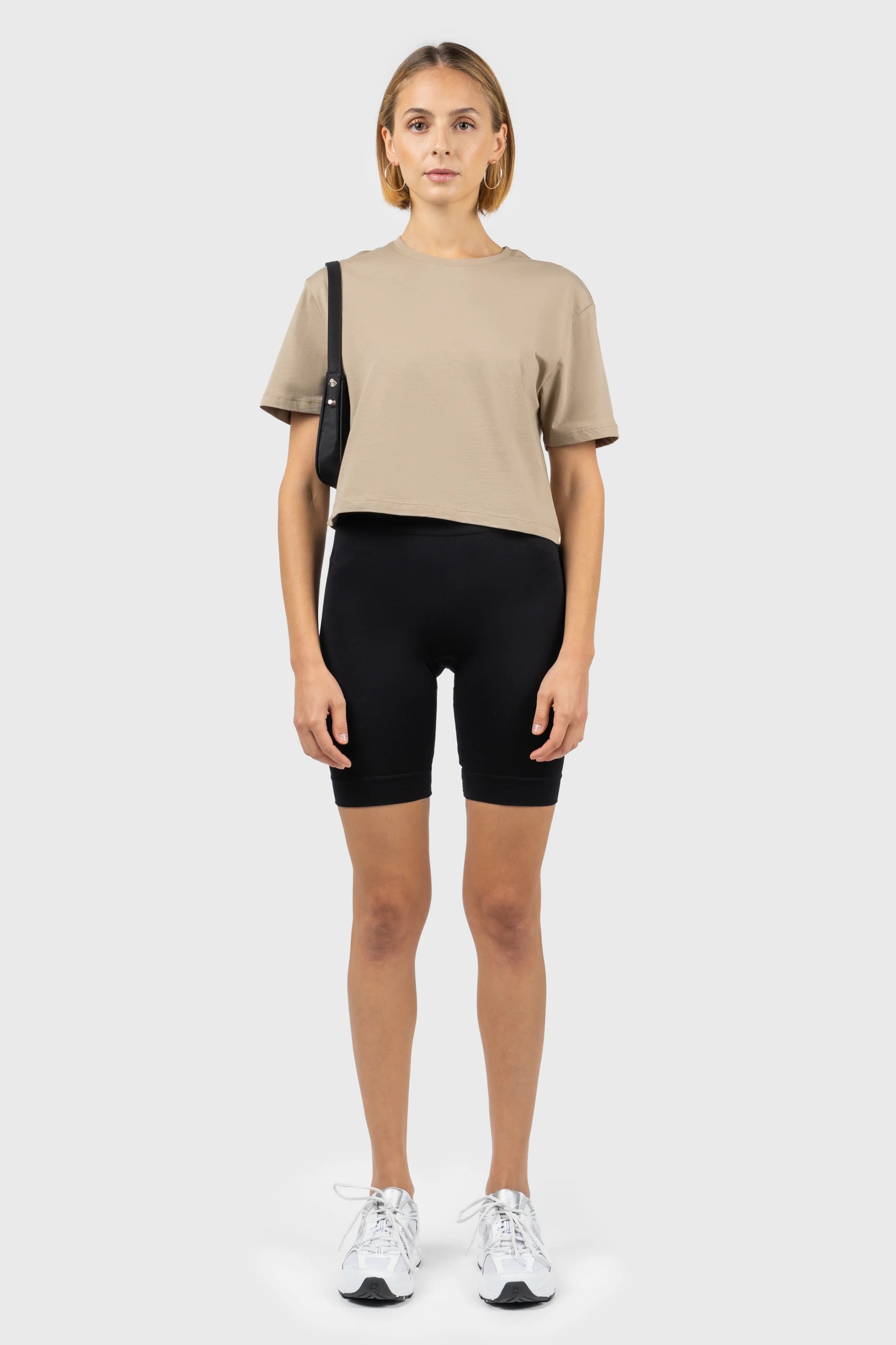 Oversize Dropped Shoulders Cropped T-Shirt Vintage Women's 1970S 