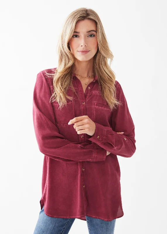 Long Sleeve Roll Tab Shirt Modern Women's 