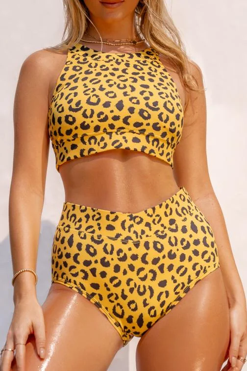 Nyx Safari Top - Yellow Sporty Women's Athleisure 