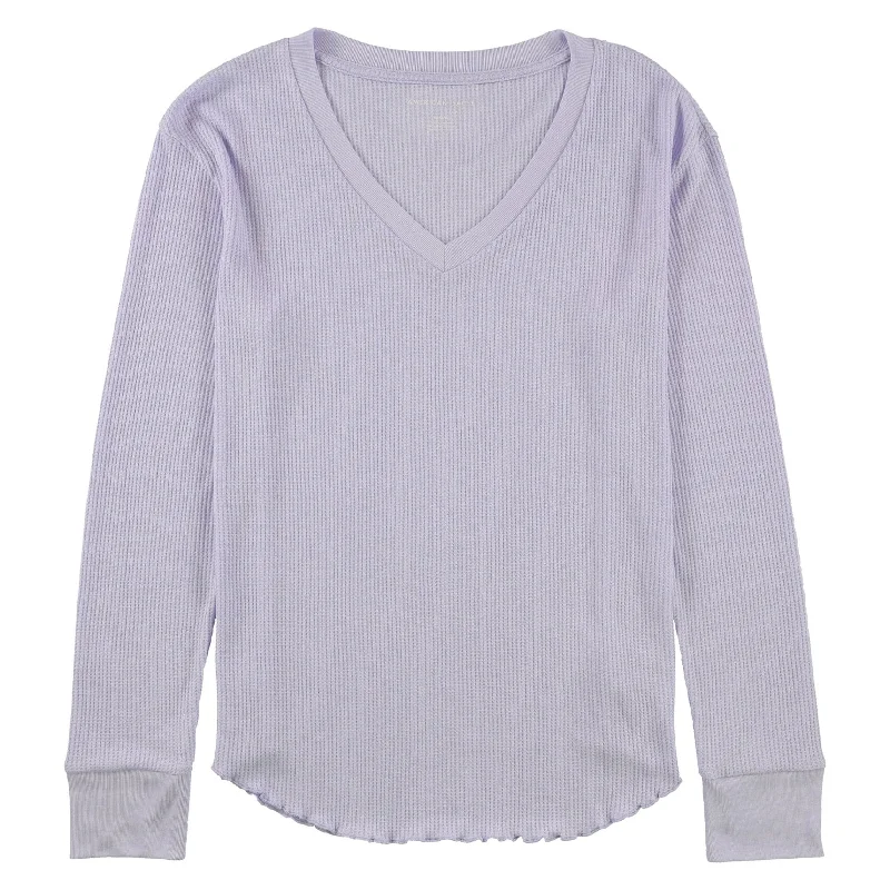 American Eagle Womens Solid Thermal Blouse, Purple, Medium Dynamic Women's High - energy