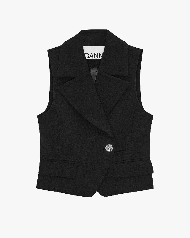 Bonded Crepe Vest Gym