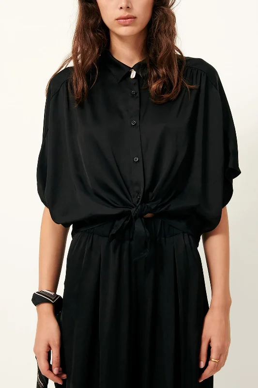 Alfassa Night Satin Shirt Streetwear Style for 