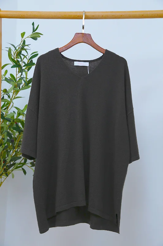 Smith Boxy Knit Top Brown (Preorder) Sustainable Organic