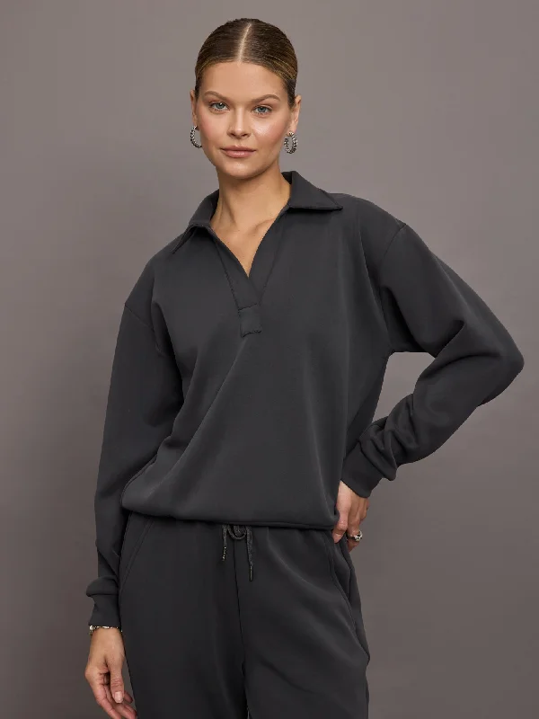 Ultra Soft Logo Sweatshirt - Faded Black Refined Women's 
