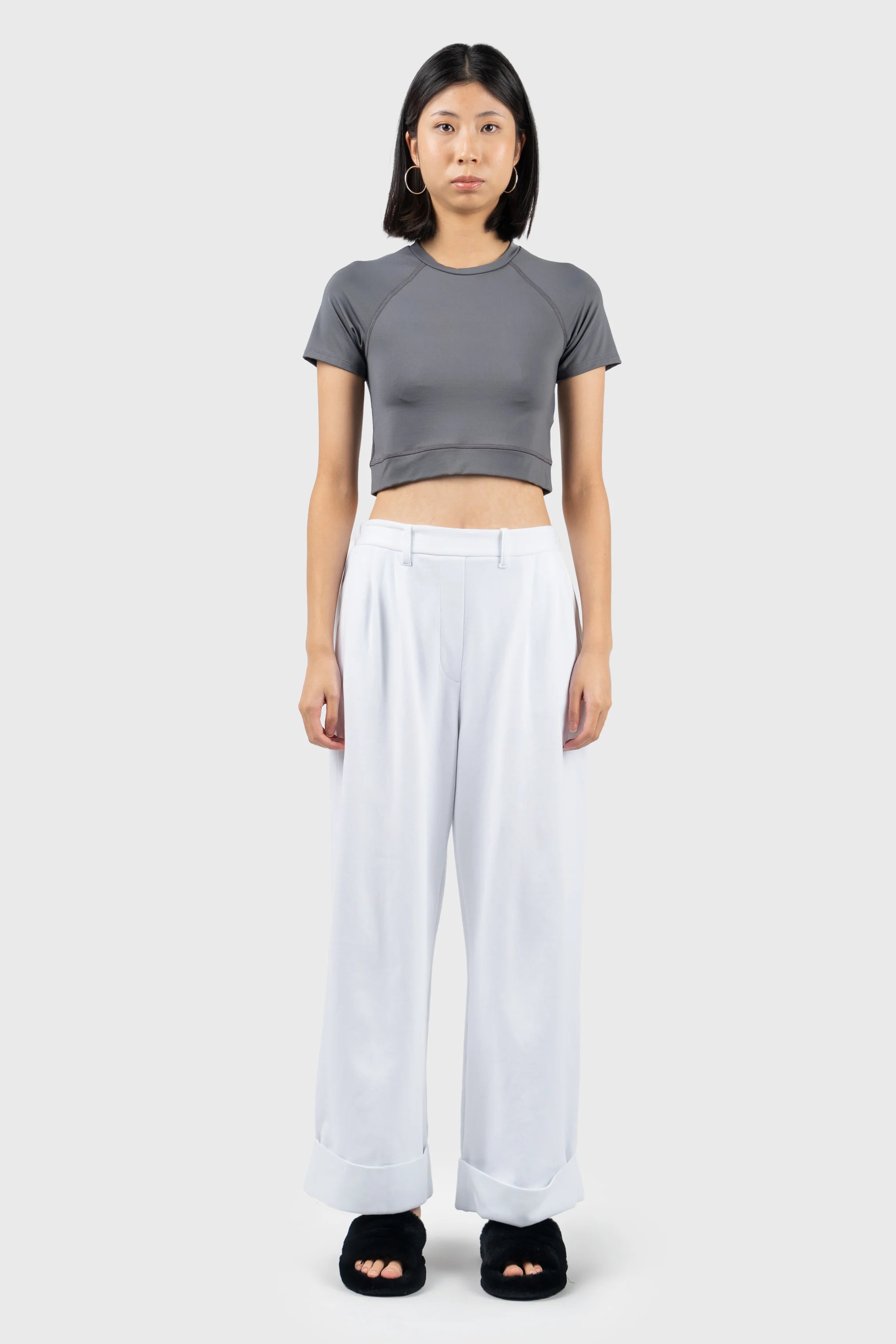 Short Sleeve Top Laid - back Women's Style