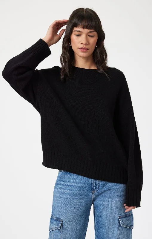 BOAT NECK SWEATER IN BLACK Dynamic Women's Moto