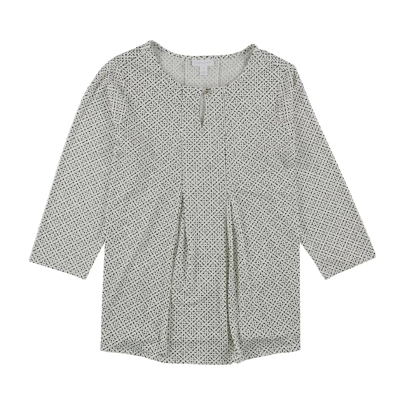 Charter Club Womens Diamond Knit Blouse Confident Women's High - fashion