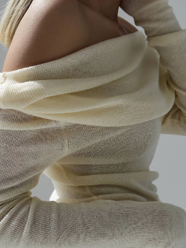 Elegant Off-Shoulder Blouse Vintage Women's 1970S 