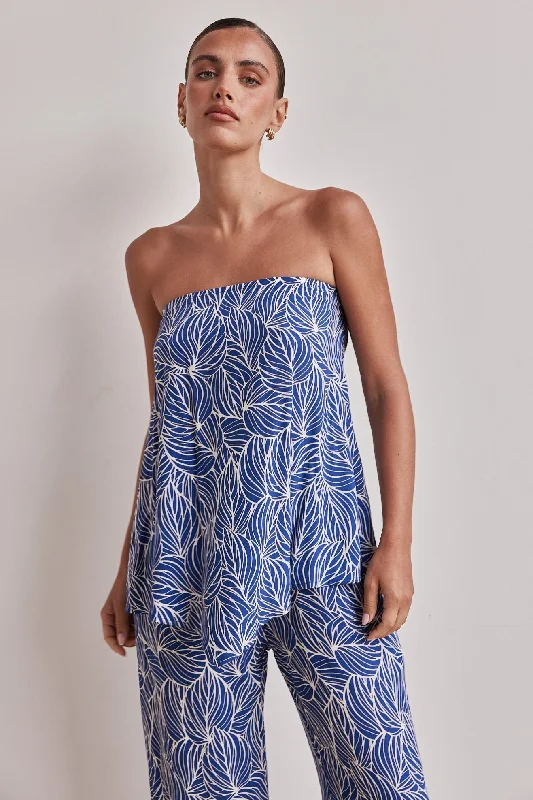 Loretta Top (Blue) Sharp Women's Italian