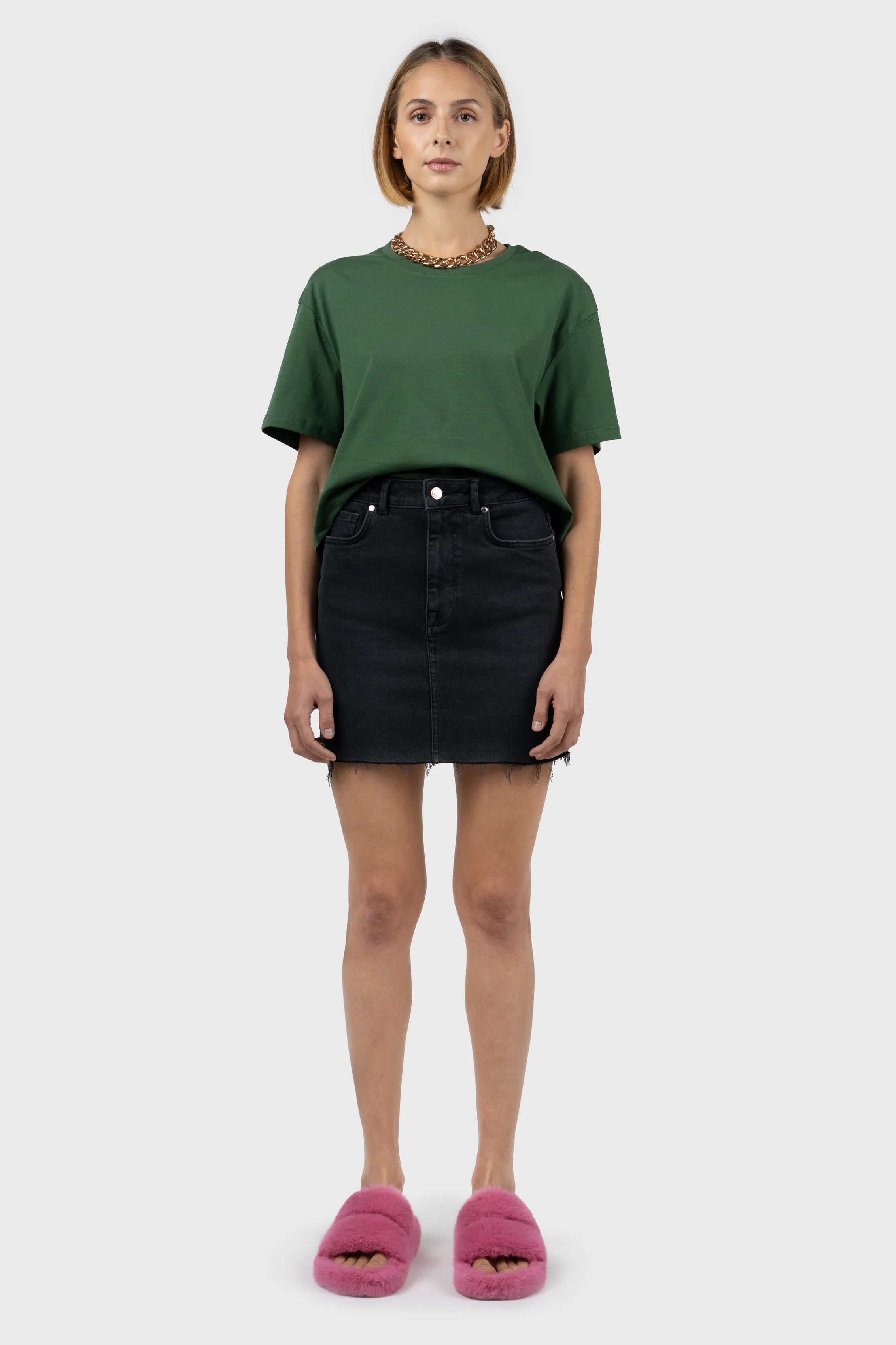 Oversize Dropped Shoulders Cropped T-Shirt Athletic Women's 