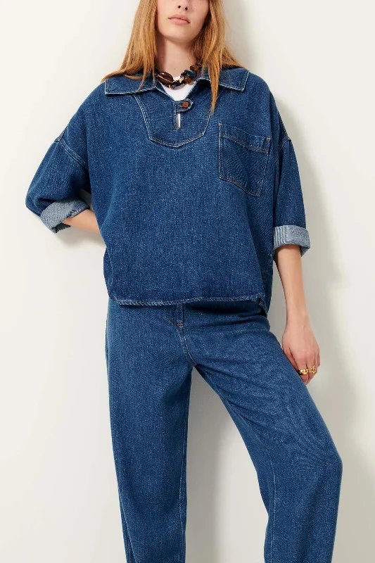 Verone Lyocell Denim Top Dapper Women's 1920S