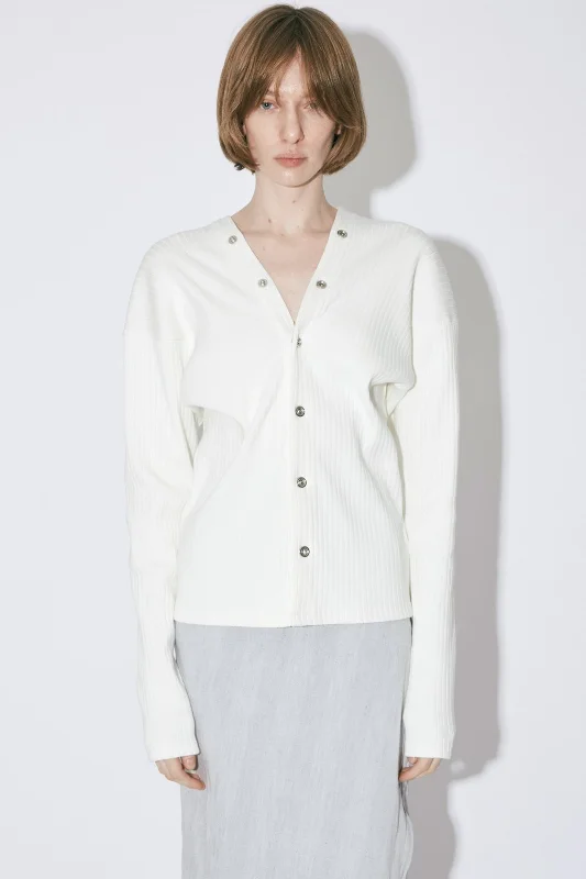 Snap Button Cotton Ribbed Top Disco