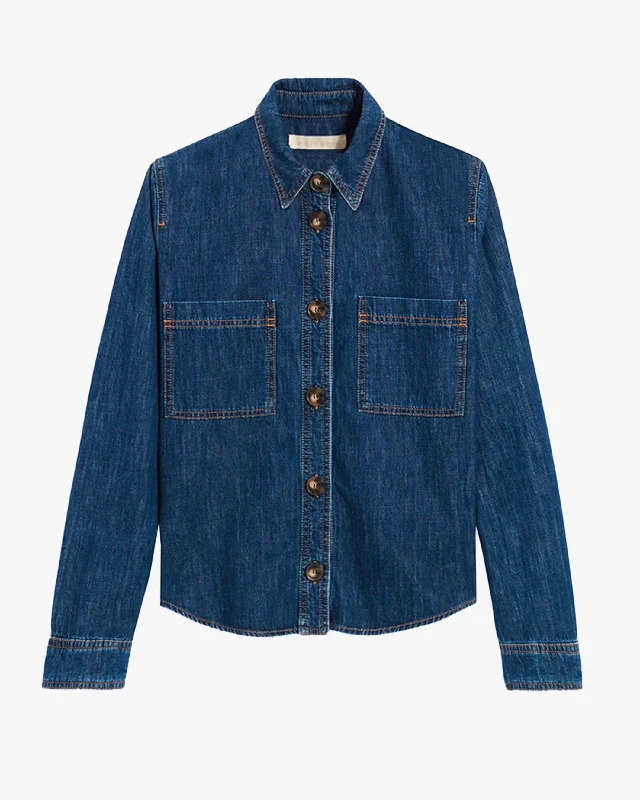 Bilkis Denim Shirt Athletic Women's High - 