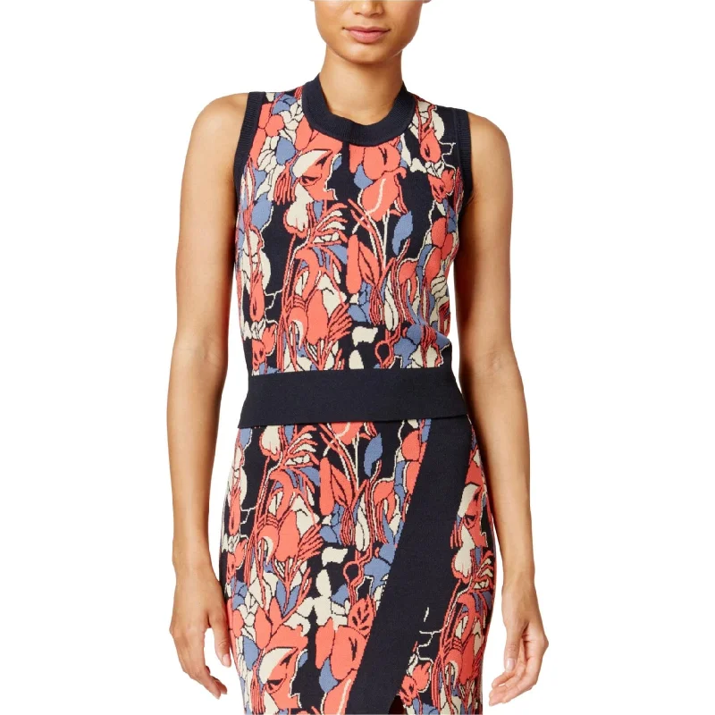 Rachel Roy Womens Printed Knit Blouse Classic Women's Tweed