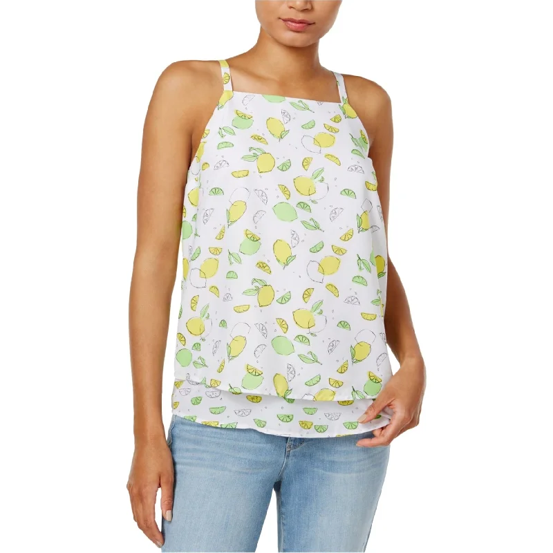 maison Jules Womens Lemon Knit Blouse, White, Medium Youthful Women's Anime - inspired